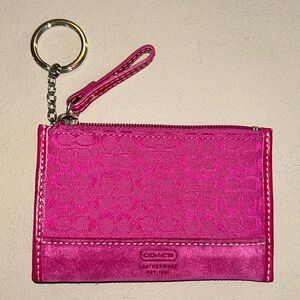 COACH Vintage Hot Pink Key Chain Wallet